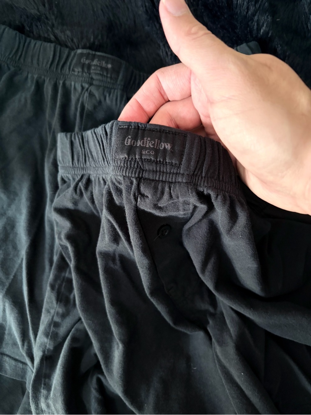 Goodfellow & Co Black Cotton Boxers with Button Fly - Picture 2 of 4